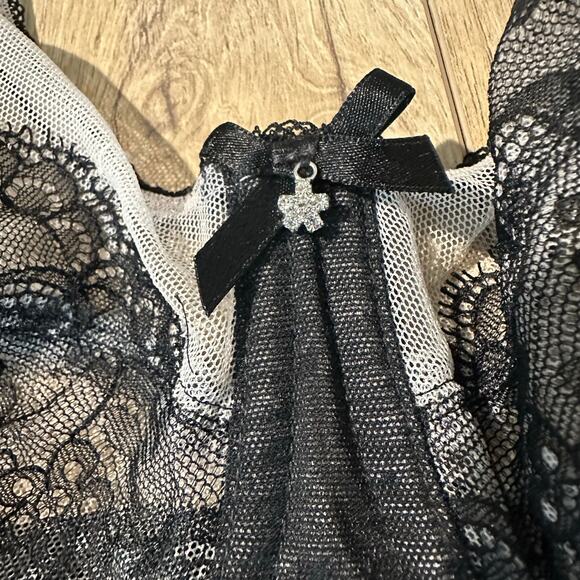 Wacoal Retro Chic Full Figure Underwire Bra 42D Black White - Picture 3 of 9